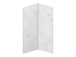 Conjunto 2 painéis de parede de duche efeito mármore branco alumínio 2xC90xA210 cm ENEKO