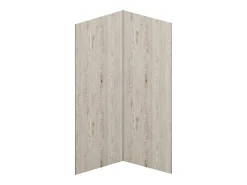 Conjunto 2 painéis de parede de duche efeito madeira clara alumínio 2xC90xA210 cm ENEKO