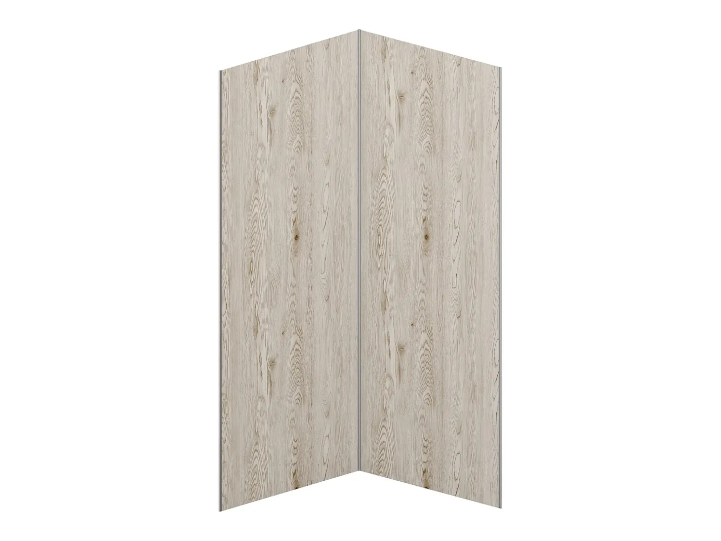 Conjunto 2 painéis de parede de duche efeito madeira clara alumínio 2xC90xA210 cm ENEKO