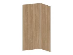 Conjunto 2 painéis de parede chuveiro efeito madeira alumínio C90 x L120 x A210 cm ENEKO