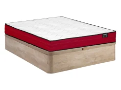 Conjunto 160 x 200 cm queen size base de cama com cofre + colchão de Molas ensacadas - JUBIA da Ysmée