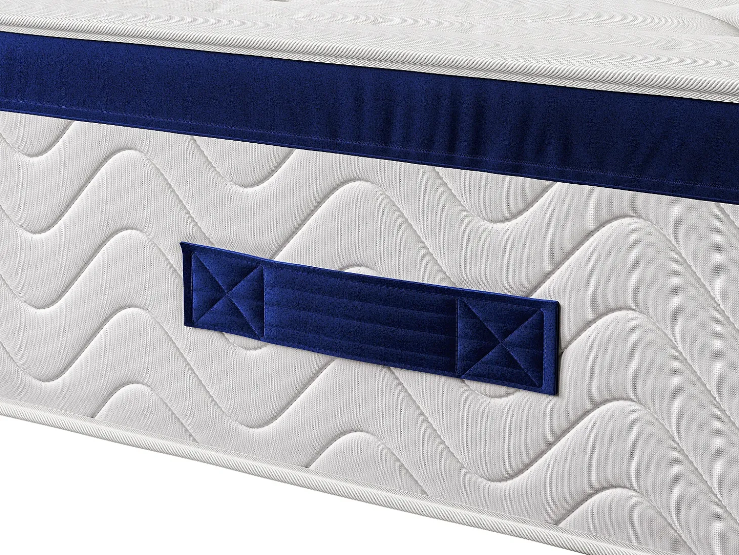 Conjunto 160 x 200 cm sommier arrumação natural claro + colchão híbrido molas ensacadas MARQUIS