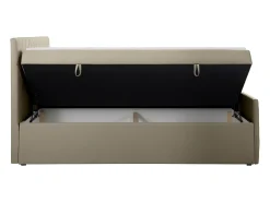 Conjunto artigos cama decorativo sommiers arrumação 180x200 cm veludo taupe MAKANA