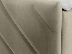 Conjunto artigos cama decorativo sommiers arrumação 180x200 cm veludo taupe MAKANA
