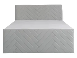 Conjunto artigos cama decorativo sommiers arrumação 160x200 cm veludo cinza-claro MAKANA