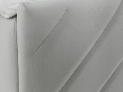 Conjunto artigos cama decorativo sommiers arrumação 160x200 cm veludo cinza-claro MAKANA
