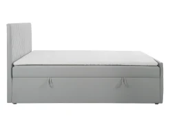Conjunto artigos cama decorativo sommiers arrumação 180x200 cm veludo cinza-claro MAKANA