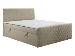Conjunto artigos cama decorativo sommiers arrumação 160x200 cm veludo taupe MAKANA