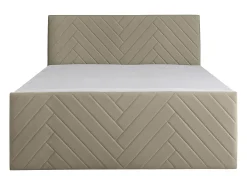 Conjunto artigos cama decorativo sommiers arrumação 160x200 cm veludo taupe MAKANA