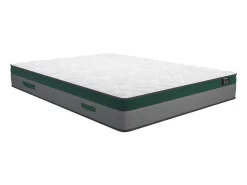 Conjunto artigos cama 160x200 cm sommier arrumação branco + colchão molas ensacas PRESTIGE