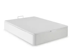 Conjunto artigos cama 160x200 cm sommier arrumação branco + colchão molas ensacas PRESTIGE