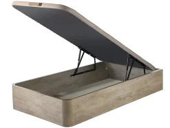 Conjunto artigos cama 90x190cm sommier arrum. HESTIA natural claro colchão molas ensacadas