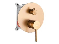 Conjunto Banheira E Chuveiro Embutido Rea Lungo Brush Copper