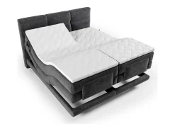 Conjunto boxspring articulado tecido antracite 2x80x200 cm LODI