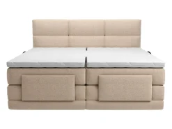 Conjunto boxspring articulado tecido bege 2x80x200 cm LODI da PALACIO