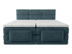 Conjunto boxspring articulado tecido azul 2 x 90 x 200 cm - LODI de PALACIO