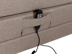 Conjunto boxspring articulado tecido bege 100x200 cm CASTEL
