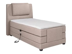 Conjunto boxspring articulado tecido bege 100x200 cm CASTEL