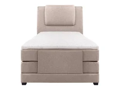 Conjunto boxspring articulado tecido bege 100x200 cm CASTEL