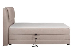 Conjunto boxspring articulado tecido bege 100x200 cm CASTEL