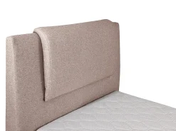 Conjunto boxspring articulado tecido bege 100x200 cm CASTEL