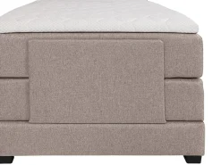 Conjunto boxspring articulado tecido bege 100x200 cm CASTEL