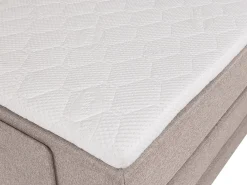 Conjunto boxspring articulado tecido bege 100x200 cm CASTEL