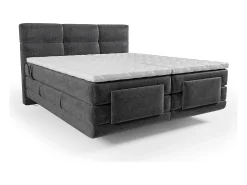 Conjunto boxspring articulado tecido antracite 2x90x200 cm LODI