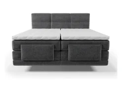 Conjunto boxspring articulado tecido antracite 2x90x200 cm LODI
