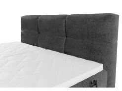 Conjunto boxspring articulado tecido antracite 2x90x200 cm LODI