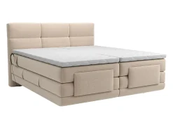 Conjunto boxspring articulado tecido bege 2x90x200 cm LODI da PALACIO
