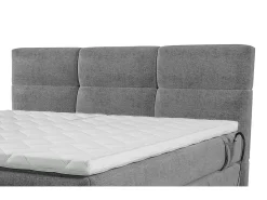 Conjunto boxspring articulado tecido cinzent-claro 2x90x200 cm LODI