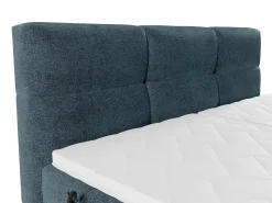 Conjunto boxspring articulado tecido azul 2 x 80 x 200 cm - LODI de PALACIO
