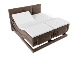 Conjunto boxspring articulado tecido castanho 2x80x200 cm - LODI de PALACIO