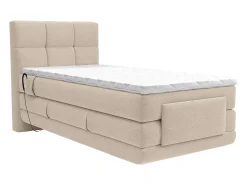 Conjunto boxspring articulado tecido bege 100x200 LODI