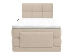 Conjunto boxspring articulado tecido bege 100x200 LODI