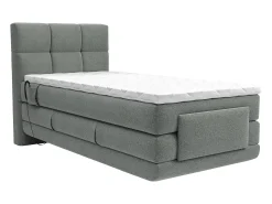 Conjunto boxspring articulado tecido cinzento-claro 100x200 cm LODI