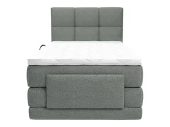 Conjunto boxspring articulado tecido cinzento-claro 100x200 cm LODI