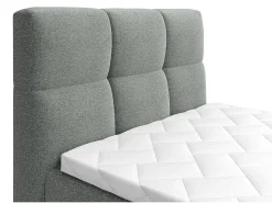 Conjunto boxspring articulado tecido cinzento-claro 100x200 cm LODI