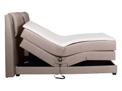 Conjunto boxspring relax CASTEL - Tecido bege - 2x80x200 cm
