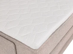 Conjunto boxspring relax CASTEL - Tecido bege - 2x80x200 cm