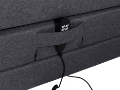 Conjunto boxspring relax CASTEL tecido antracite 100x200cm