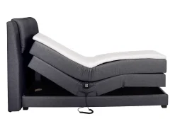 Conjunto boxspring relax CASTEL tecido antracite 100x200cm