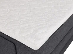 Conjunto boxspring relax CASTEL tecido antracite 100x200cm