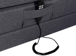 Conjunto boxspring relax CASTEL tecido antracite 2x90x200cm