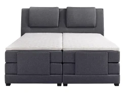 Conjunto boxspring relax CASTEL tecido antracite 2x90x200cm