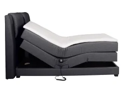 Conjunto boxspring relax CASTEL tecido antracite 2x90x200cm
