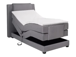 Conjunto boxspring relax CASTEL tecido cinza claro 100x200cm
