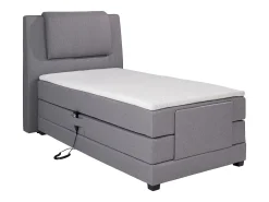 Conjunto boxspring relax CASTEL tecido cinza claro 100x200cm