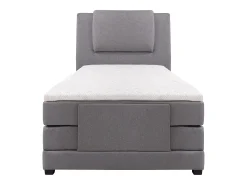 Conjunto boxspring relax CASTEL tecido cinza claro 100x200cm